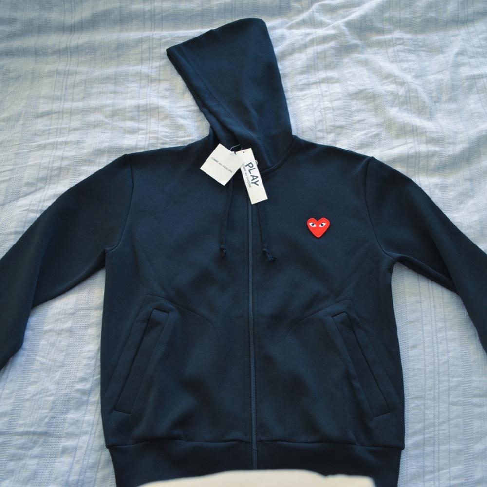 Comme des garçons play zip up hoodie